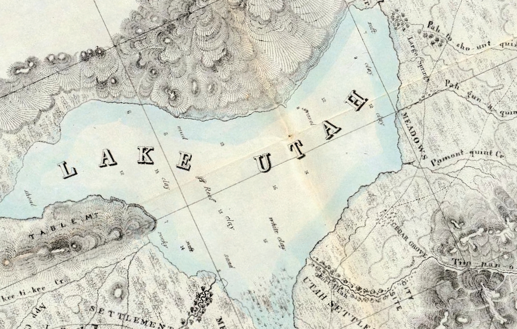 A map, centered around Lake Utah